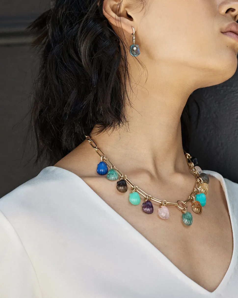 Dream Shell Pendant in Tourmaline