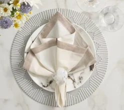 Dream Weaver Placemat in Gray & White, Set of 4