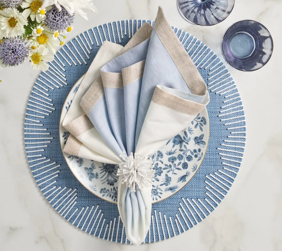 Dream Weaver Placemat in Blue & White, Set of 4