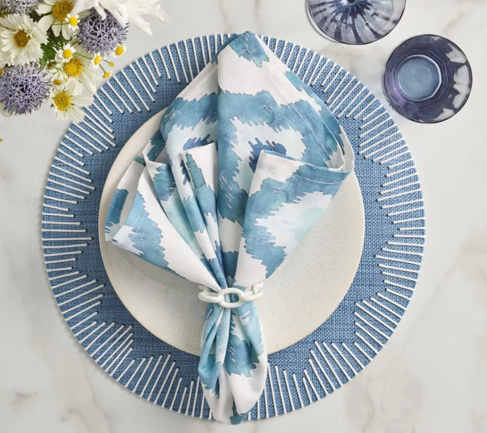 Dream Weaver Placemat in Blue & White, Set of 4