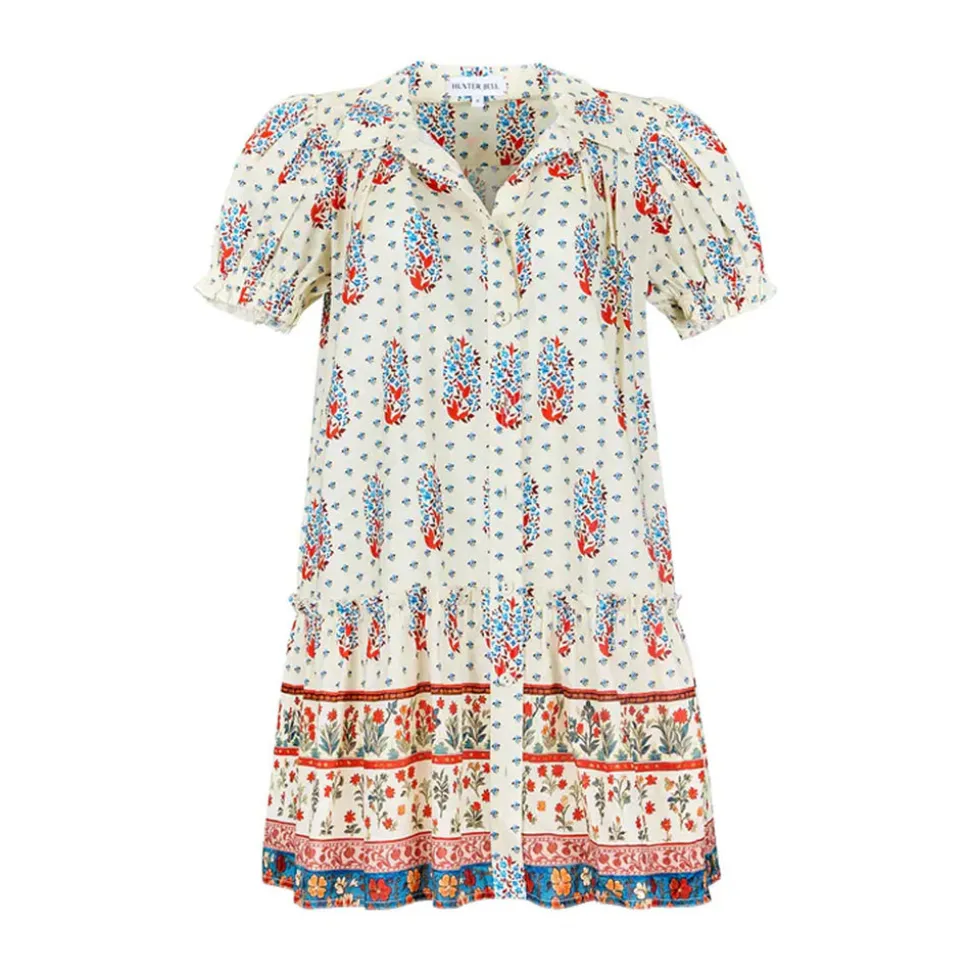 Drifter Mini Dress in Fall Floral Cream