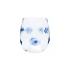 Drop Blue Stemless Wine Glass