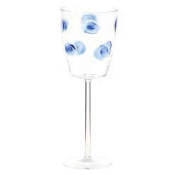 Drop Blue Wine Glass