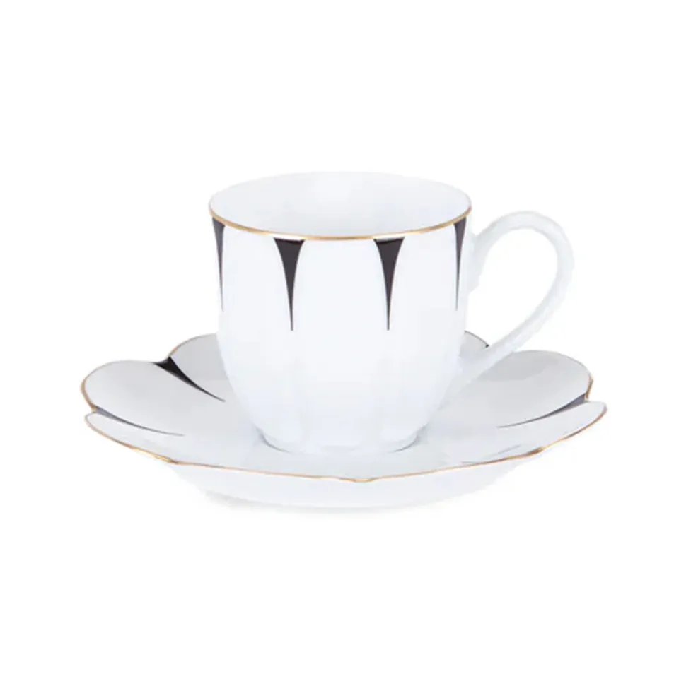 Drops Moka Coffee Cup with Plate