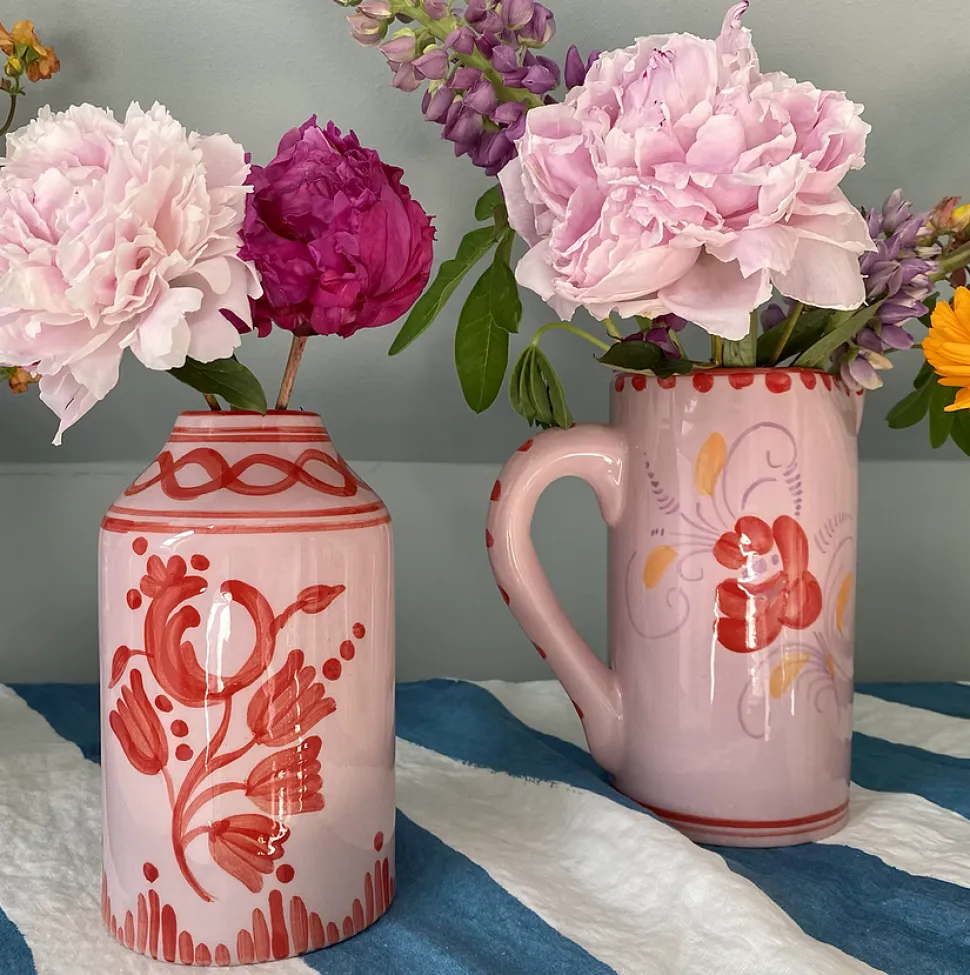Drunk in Love Jug & Vase in Lilac & Red