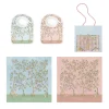 Duo In Bloom Carre & Satin Bib Set