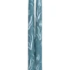 Dusty Blue Tulip Hand-Painted Taper Candles, Set of Two