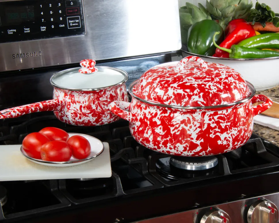 Dutch Oven in Red Swirl