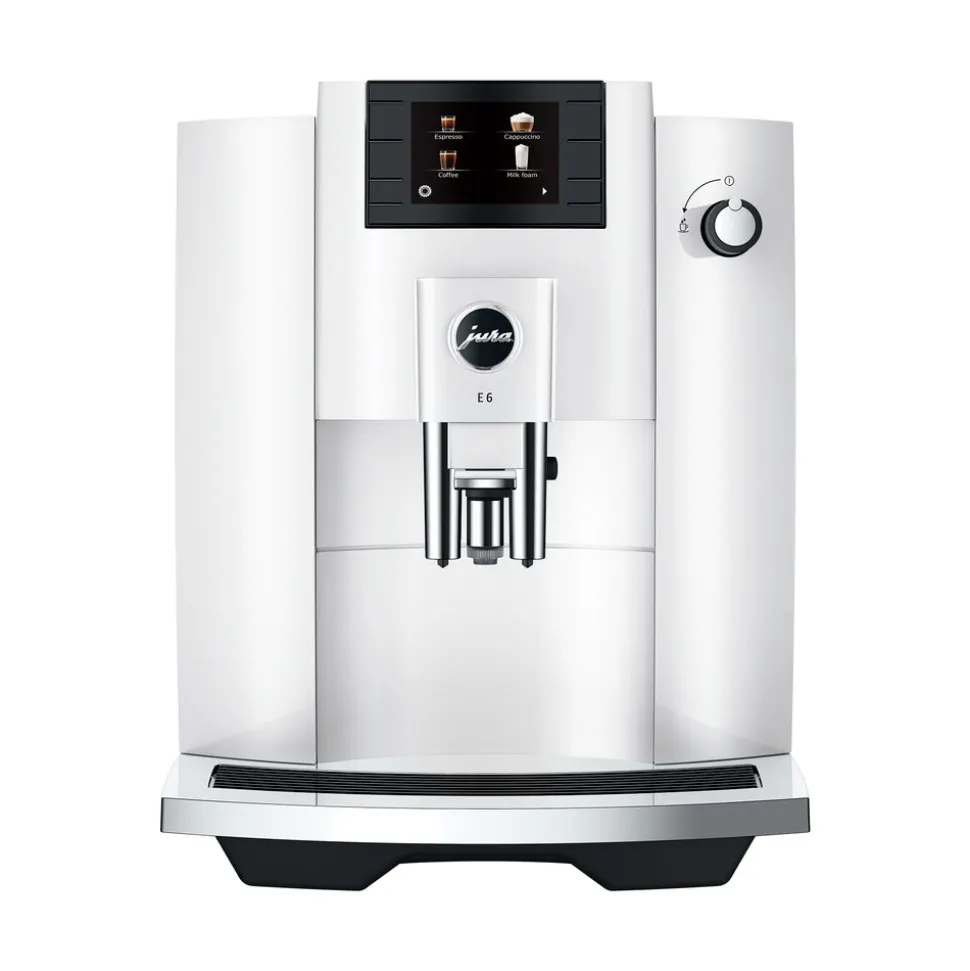 E6 Fully Automatic Coffee Machine in Piano White