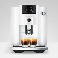 E6 Fully Automatic Coffee Machine in Piano White