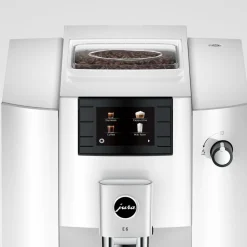 E6 Fully Automatic Coffee Machine in Piano White