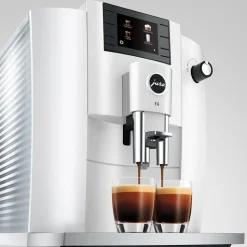 E6 Fully Automatic Coffee Machine in Piano White