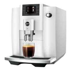 E6 Fully Automatic Coffee Machine in Piano White