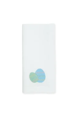 Easter Egg White Linen Napkin, Set of 4