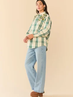 EDDY x Mckenzie Depinto Butler Top in Green Plaid & Floral