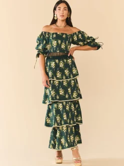 EDDY x Mckenzie Depinto Jamie Top in Deep Green & Floral