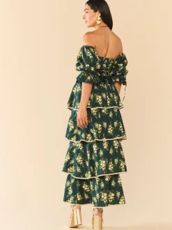 EDDY x Mckenzie Depinto Jamie Top in Deep Green & Floral