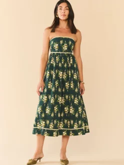 EDDY x Mckenzie Depinto Mimi Dress in Deep Green & Floral