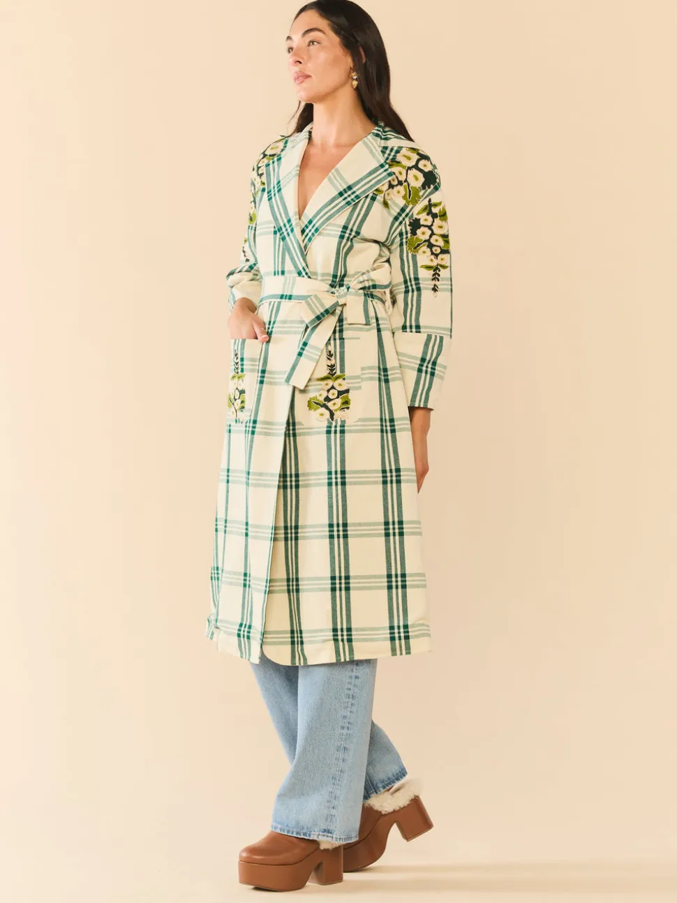 EDDY x Mckenzie Depinto Melly Jacket in Green Plaid & Floral