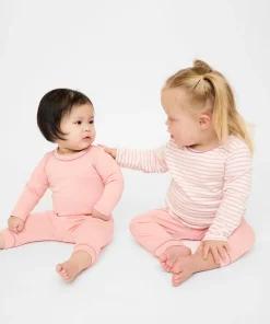 Edward Baby T-Shirt in Dusty Rose Mini Stripe