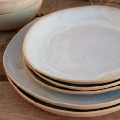 Eivissa Collection Dinner Plates in Sand Beige, Set of 6
