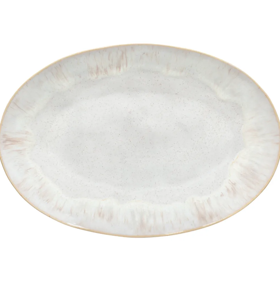 Eivissa Collection Oval Platter 18" in Sand Beige