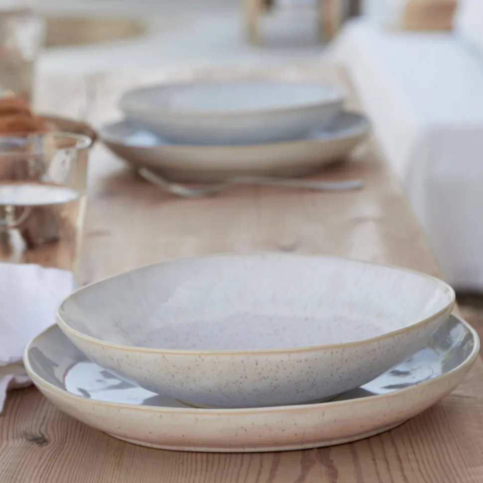 Eivissa Collection Pasta Bowls in Sand Beige, Set of 6