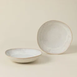 Eivissa Collection Pasta Bowls in Sand Beige, Set of 6