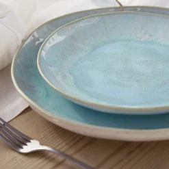 Eivissa Collection Salad Plates in Sea Blue, Set of 6