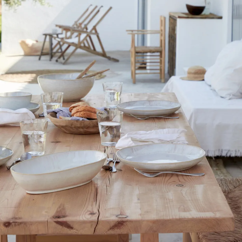 Eivissa Collection Serving Bowl in Sand Beige