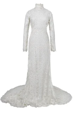 Elia Long Sleeve Open Back Lace Wedding Dress