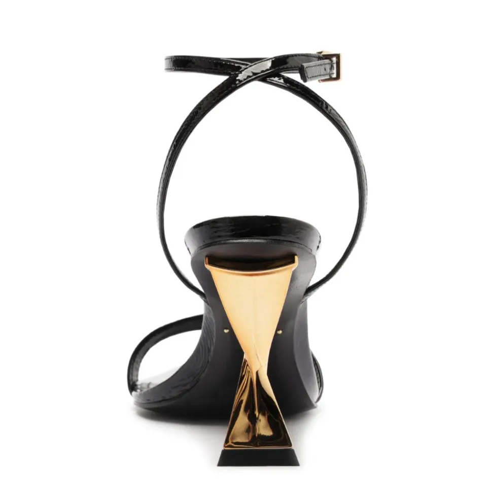 Elisha Patent Leather Sandal in Black