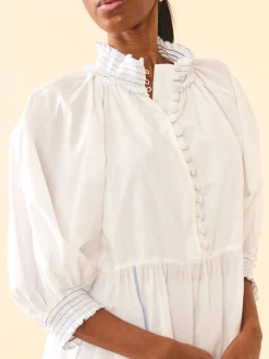 Eliza Maxi Dress in White Whimsy
