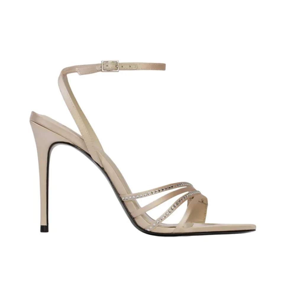 Ella 100 in Champagne Satin Embellished