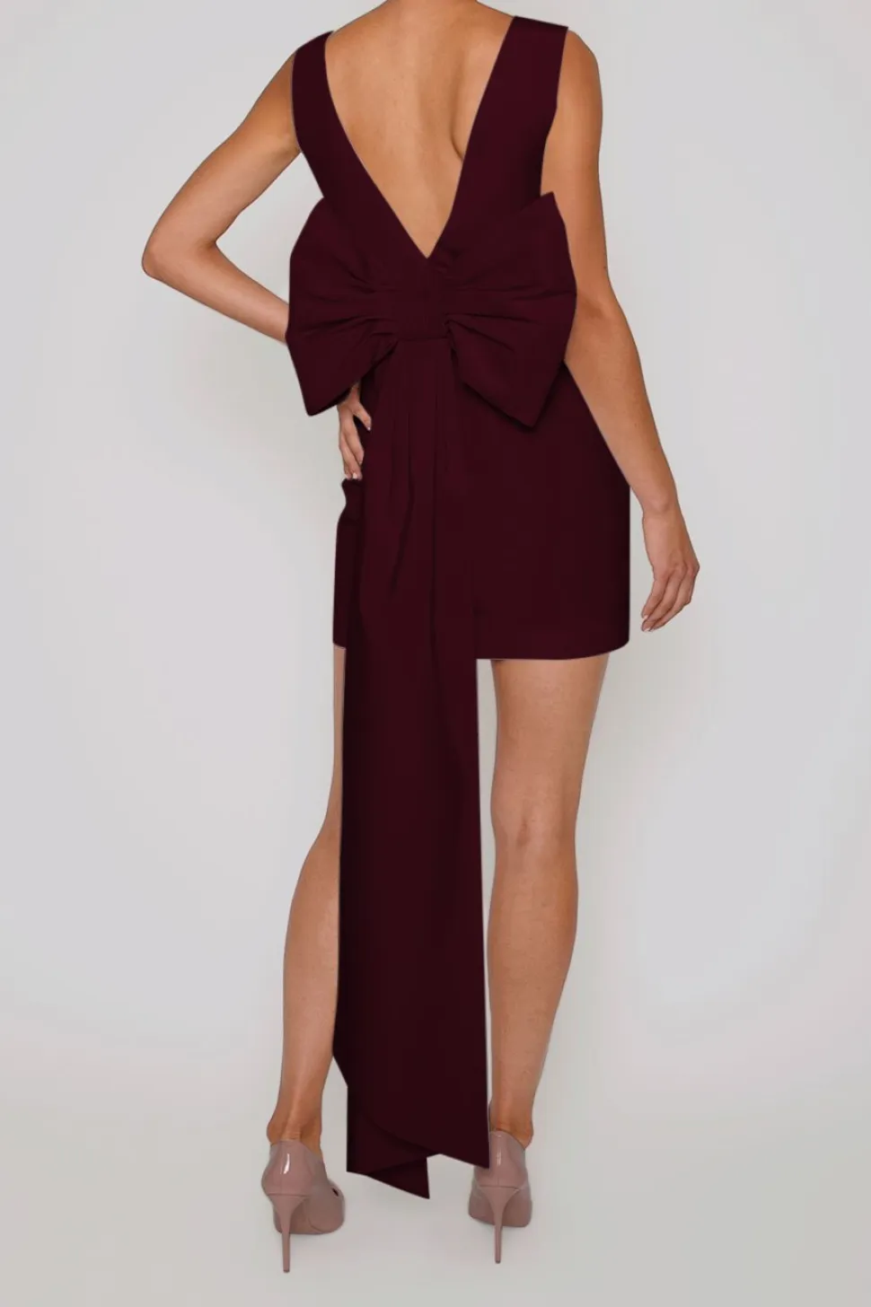 Ella Silk Faille Mini Dress with Convertible Skirt