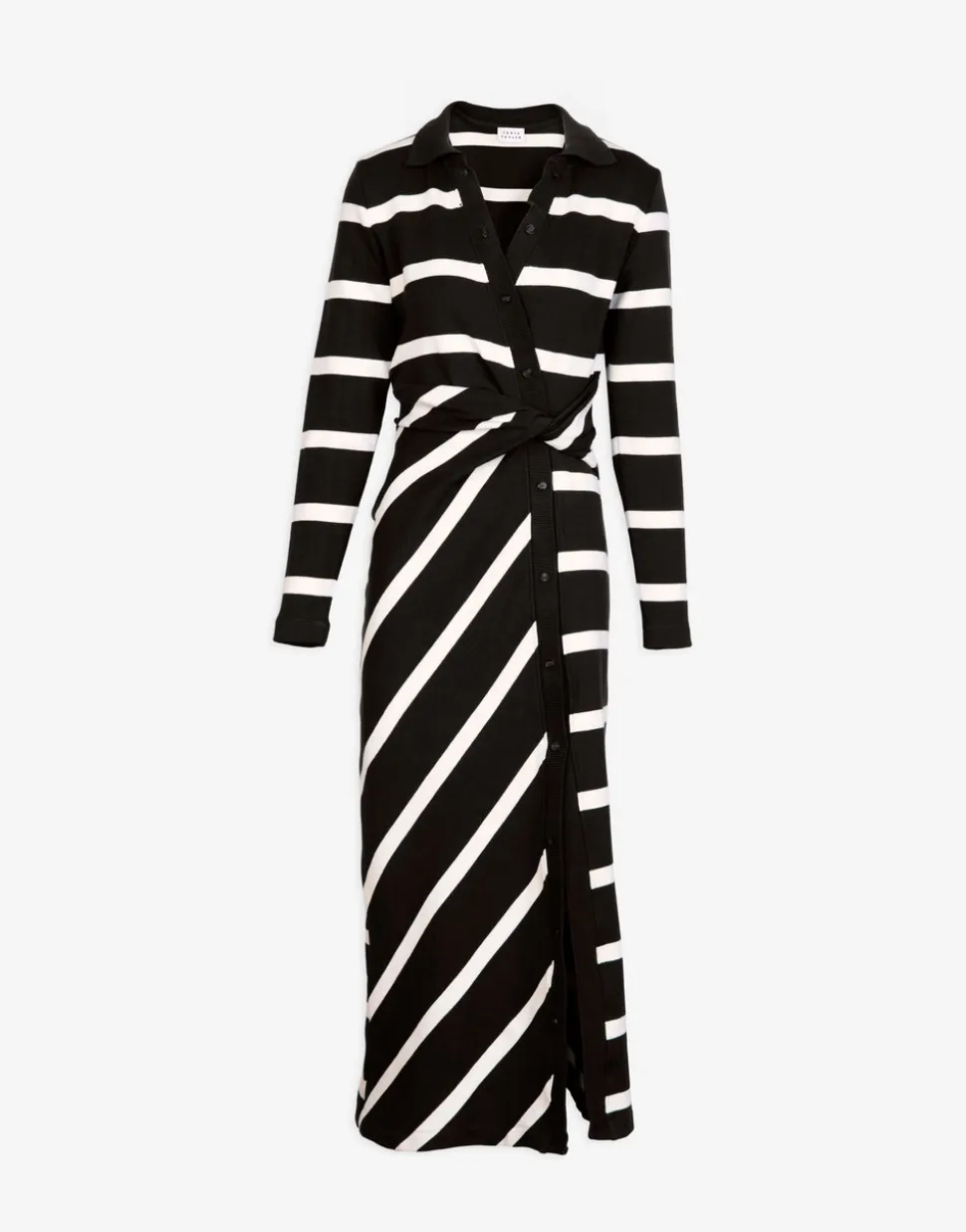 Ellicot Dress in Black/Chalk