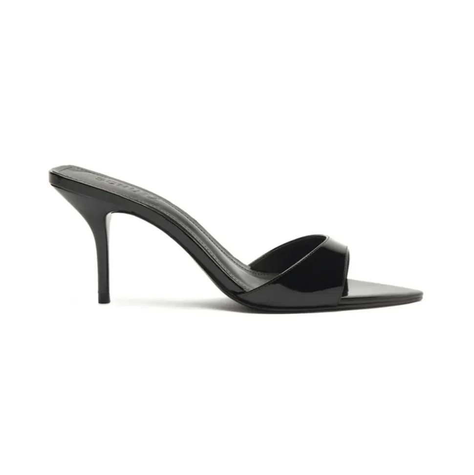 Elodie Patent Leather Sandal in Black