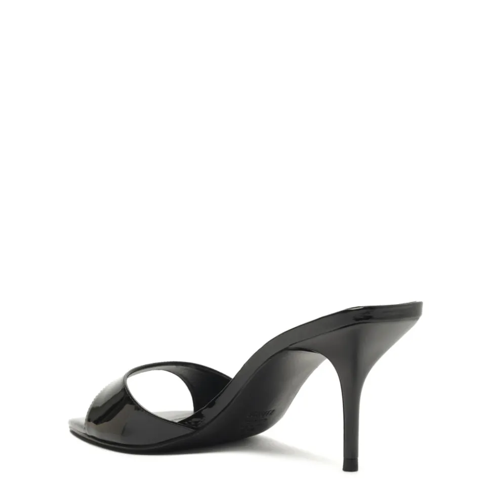 Elodie Patent Leather Sandal in Black