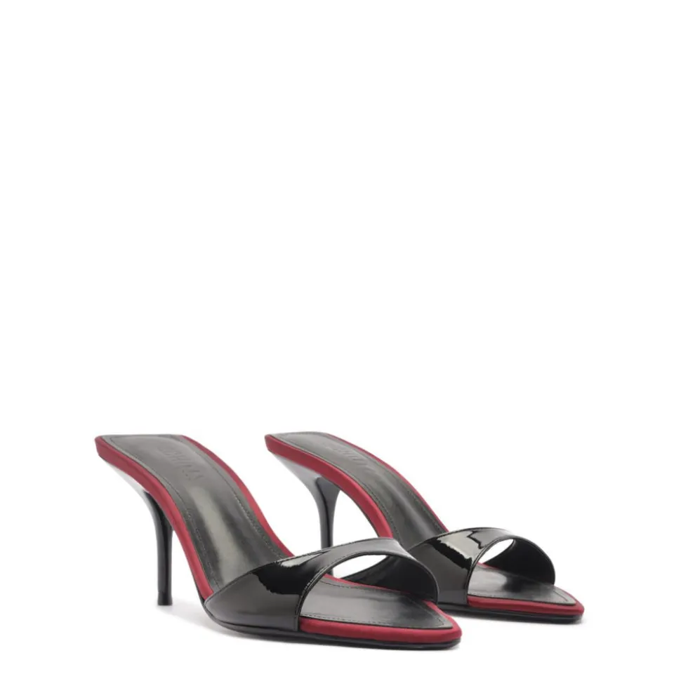 Elodie Patent Sandal in Black
