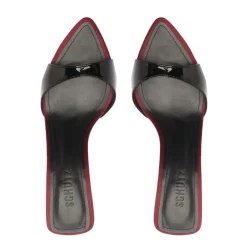 Elodie Patent Sandal in Black
