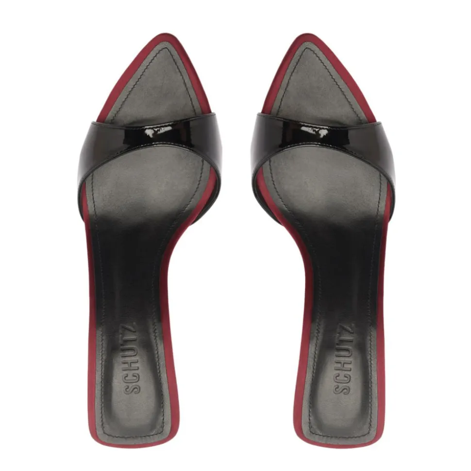 Elodie Patent Sandal in Black