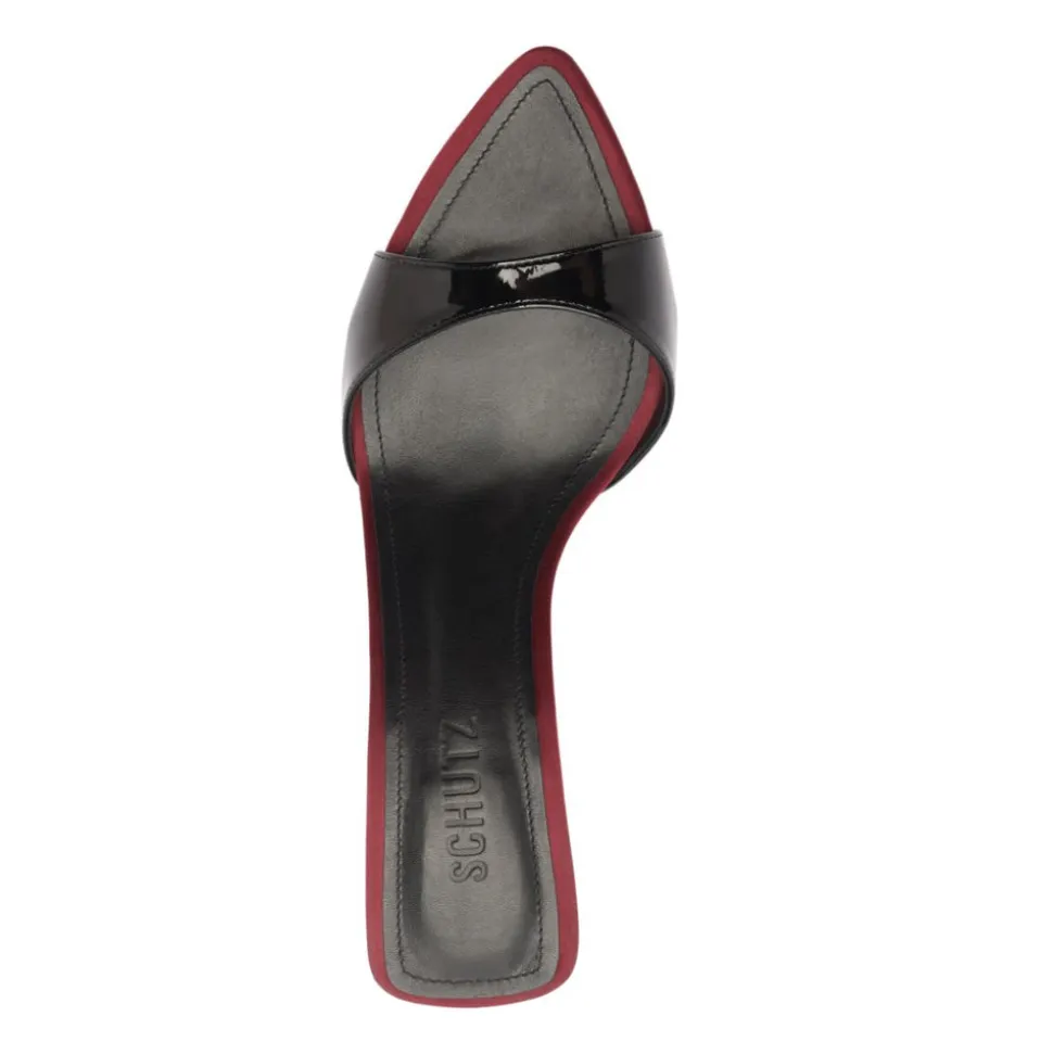 Elodie Patent Sandal in Black