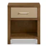 Eloise Assembled Nightstand in Natural Walnut & Performance Sand Eco-Weave