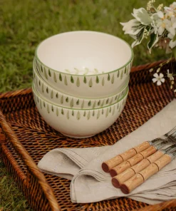 Elouise Cereal Bowl in Green, Set of 6