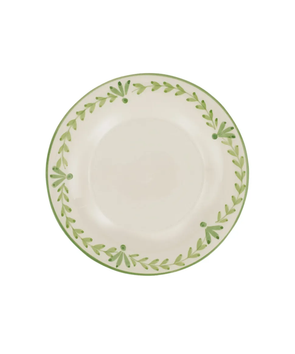 Elouise Dessert Plate in Green, Set of 6