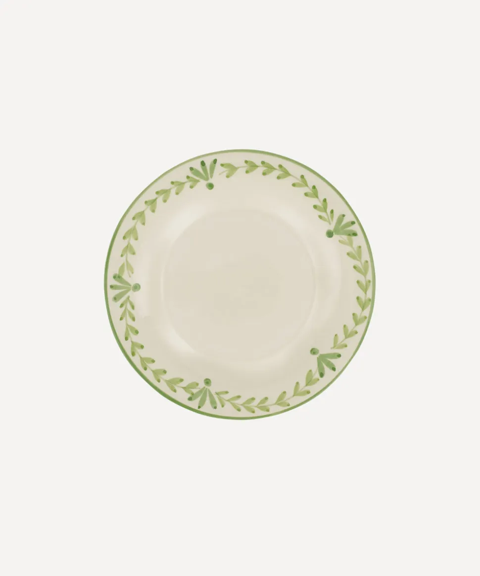 Elouise Dessert Plate in Green, Set of 6