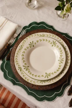 Elouise Dessert Plate in Green