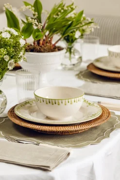 Elouise Dessert Plate in Green