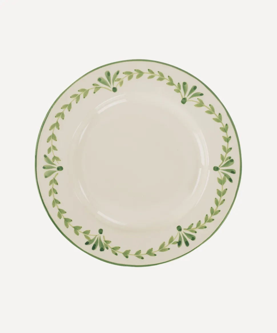 Elouise Dinner Plate in Green, Set of 6