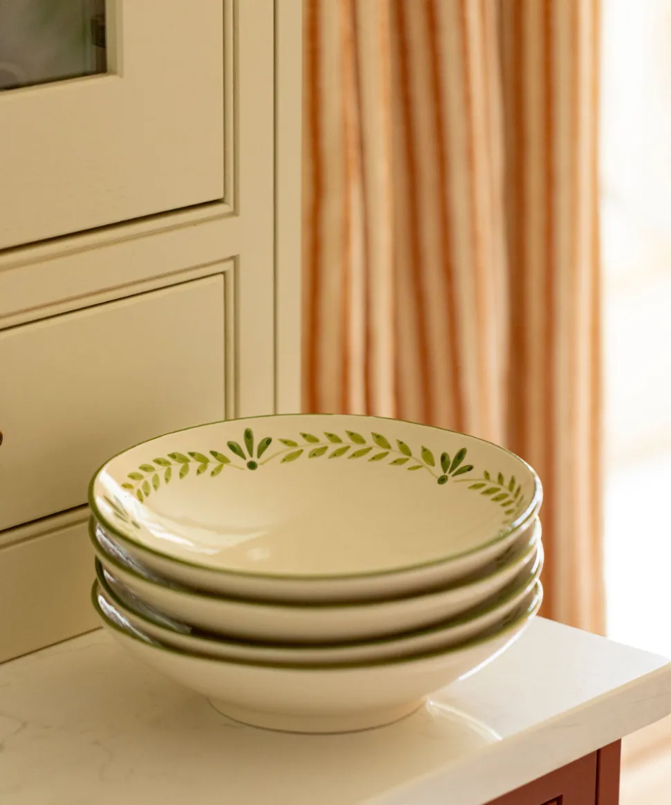 Elouise Pasta Bowl in Green, Set of 6